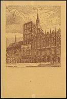 Stralsund 1923 PP 100 Mk., Viol.: Nedderdütsch Woch Stralsund = Histor. Altstadt Mit Gotischem Rathaus (vs. Plattdeutsch - Autres & Non Classés