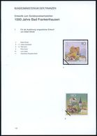Bad Frankenhausen 1998 (Jan.) 110 Pf. "1000 Jahre Bad Frankenhausen", 11 Verschied. Color-Alternativ-Entwürfe Der Bundes - Altri & Non Classificati
