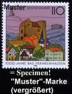 Bad Frankenhausen 1998 (März) 110 Pf. "1000 Jahre Bad Frankenhausen" Mit Amtl. Handstempel  "M U S T E R" , Postfr. + Am - Sonstige & Ohne Zuordnung