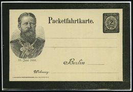 Berlin 1888 Stadtpost "Neue Berliner Omnibus- & Packetfahrt AG." 2 Pf. Trauer-P Schw.: 15. Juni 1888 Tod Kaiser Friedr.  - Other & Unclassified