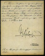 Berlin 1906 (3.1.) Urkunde (Aktenseite) über Entschädigung Für Einen Waldbrandschaden Mit Orig. Signatur "Wilhelm" (II.) - Autres & Non Classés