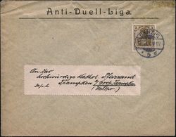 DANZIG/ *5d 1907 (21.1.) 1K-Gitter Auf Vordr.-Bf: Anti-Duell-Liga , Seltene Inl.-Drs. (Mi.84 I) - Flughafen / Airport /  - Altri & Non Classificati