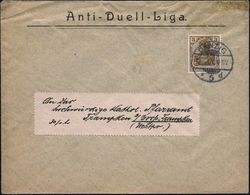 DANZIG/ *5d 1907 (21.1.) 1K-Gitter Auf Vordr.-Bf: Anti-Duell-Liga , Seltene Inl.-Drs. (Mi.84 I) - Flughafen / Airport /  - Other & Unclassified