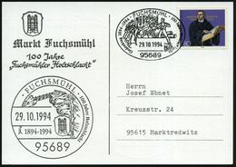 95689 FUCHSMÜHL/ 100 Jahre Holzschlacht.. 1994 (29.10.) SSt = Soldaten Gegen Aufständische Holzfäller , Dekorative, Moti - Altri & Non Classificati