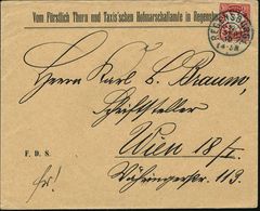 REGENSBURG 1./ 6 1910 (22.9.) 2K Auf Vordr.-Bf.: Vom Fürstlich Thurn U. Taxis'schen Hofmarschallamte In Regensburg ,unte - Altri & Non Classificati