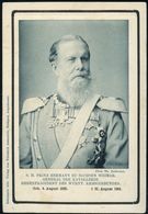 WÜRTTEMBERG 1901 (Aug.) PP 5 Pf. Ziffer, Grün: S. H. PRINZ HERMANN ZU SACHSEN WEIMAR, GENERAL DER KAVALLERIE.. (Brustbil - Autres & Non Classés