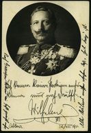 GEISING/ *** 1914 (29.12.) 1K-Gitter Auf Sonder-P 5 Pf. Germania: Rotkreuz-Spende Kaiser Wilhelm II. Mit Berühmten Zitat - Autres & Non Classés