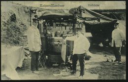 KARLSRUHE/ *(BADEN)2/ B 1909 (19.12.) 1K-Gitter Auf S/w.-Foto-Ak.: Kaiser-Manöver Hofküche (mobile Küche Für Wilhelm II. - Otros & Sin Clasificación