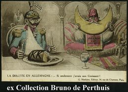 FRANKREICH 1914 Color-Propaganda-Künstler-Ak.: Die Not In Deutschland.. = Kaiser Wilhelm II. Und Sultan Mehmet V. (beiss - Otros & Sin Clasificación