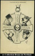 FRANKREICH 1915 S/w.-Propaganda-Künstler-Ak.: "Das Eiserne Kreuz" (Deutschlands): VANDALISMUS, MORD, GEWALT, BRANDSTIFTU - Altri & Non Classificati