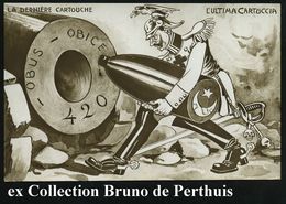 ITALIEN 1917 (ca.) Monochrome Propaganda-Künstler-Ak.: Die Letzte Granate = Türkische 42cm-Granate, Kaiser Wilh. II. Als - Autres & Non Classés