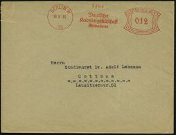 BERLIN W/ 35/ Deutsche/ Kolonialgesellschaft/ Afrikahaus 1935 AFS Klar A. Fern-Bf. (Dü.E-1CBh) - Luftwaffen-Feldpost 193 - Otros & Sin Clasificación