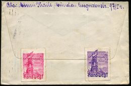 MÜNCHEN/ *2* 1916 (28.8.) BdMaSt. Auf Paar 7 1/2 Pf. Ludwig, Rs. 2 Propaganda-Vignetten "Schmach über Italien! Hand Weg! - WW1