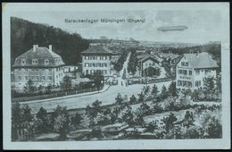 MÜNSINGEN (WÜRTT.)/ ÜBUNGSPLATZ 1915 (30.7.) 1K = Hauspostamt Truppenübungsplatz Auf Monochromer Feldpost-Foto-Ak.: Bara - WW1 (I Guerra Mundial)