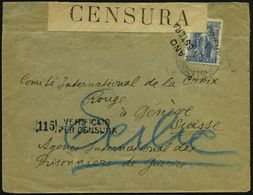 GRIECHENLAND /  ITALIEN 1916 (Dez.) 25 L. Iris, Blau EF + Italien. Zensur-2L: MILANO/ POSTA ESTERA (nicht Ganz Voll) + 2 - Guerre Mondiale (Première)