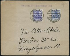 DEUTSCHES REICH 1919 (19.6.) 1K-Brücke: Deutsche Friedensdelegation 2x Auf 2x 20 Pf. Germania (= 3. Gew.Stufe Bis 60 G)  - WO1