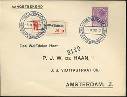 NIEDERLANDE 1930 (8.2.) SSt.: 's GRAVENHAGE/VREDES- & VOLKENBONDSTENTOONSTELLUNG = Friedens- U. Völkerbund-Ausstellung 2 - 1. Weltkrieg