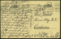 NÜRNBERG/ *2* 1919 (24.2.) Bd.MaSt Auf S/w.-Feldpost-Ak. (Duzendteich, Kl. Randkerbe) An  M I N E N - Abtg. K. 2 In Cuxh - Other & Unclassified