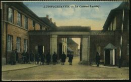 Ludwigshafen 1925 (4.12.) Color-Foto-Ak.: La Caserne Lyautey Mit Französ. Soldaten, Französ. Feldpost-1K: POSTE AUX ARME - Autres & Non Classés