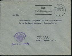 DANZIG 1936 (8.12.) Seltener MWSt.: DANZIG 5/*/Kauft/Winterhilfsmarken + Viol. HdN: FdA/Landesarbeitsamt/ DANZIG/ Freie  - Autres & Non Classés