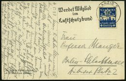 DANZIG 1937 (4.5.) 10 Pf. EF = DLB Deutscher Luftschutz-Bund + MWSt.: DANZIG 5/*/Werdet Mitglied/im/Luftschutzbund (Hand - Otros & Sin Clasificación