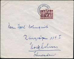 SCHWEDEN /  SAARGEBIET 1935 (16.2.) 1K: SVENSKA BATALJONEN/SAAR Klar Auf EF Schweden 60 Öre Reichstag (Mi.226) Ausl.-Bf. - Altri & Non Classificati