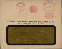 BERLIN NW/ 7/ GARKREBO/ Garantie-u./ Kredit-Bank/ Für Den Osten AG. 1928 (19.7.) Seltener AFS = Garantiebank Für Osteuro - Autres & Non Classés