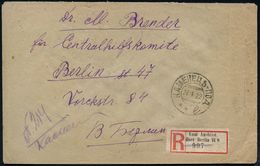 UdSSR 1922 (28.1.) 2K: KAMENEZ + Deutscher RZ: Vom Ausland/über Berlin W 8 (hs. R-Vermerk) An Dr. M. Brender Für "Centra - Otros & Sin Clasificación