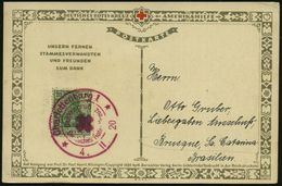 Berlin-Charlottenbg. 1920 (4.11.) Seltener, Roter SSt: Charlottenburg 1/Dankesgruß/Deutsches Rotes Kreuz Auf EF 20 Pf. G - Altri & Non Classificati