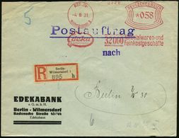 BERLIN-/ WILMERSDORF 1/ Edeka/ Zentralorganisation/ 32 000 Kolonialwaren-u./ Feinkostgeschäfte 1931 (4.8.) AFS 058 Pf. ( - Andere & Zonder Classificatie