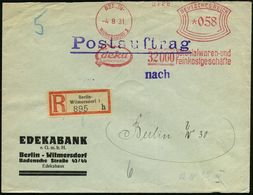BERLIN-/ WILMERSDORF 1/ Edeka/ Zentralorganisation/ 32 000 Kolonialwaren-u./ Feinkostgeschäfte 1931 (4.8.) AFS 058 Pf. ( - Autres & Non Classés