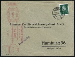 HAMBURG/ 36/ Deutsch-Südamerikanische Bank A-G../ BANCO GERMANICO 1930 (28.1.) AFS 008 Pf. + Nachfrankatur 8 Pf. Ebert ( - Altri & Non Classificati