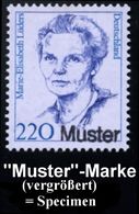 B.R.D. 1997 (Aug.) 220 Pf. Dauersrie Frauen: Marie-Elisabeth Lüders Mit Amtl. Handstempel  "M U S T E R" , Postfr. + Amt - Sonstige & Ohne Zuordnung