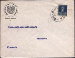 ARGENTINIEN 1923 (14.12.) 12 C. Gen. S.Martin, EF , 1K: SALTA/ARGENTINA; Vordr.-Bf.: Deutsches Vizekonsulat In Salta (We - Andere & Zonder Classificatie