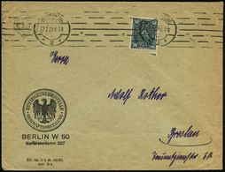 Berlin W 50 1923 (27.2.) Dienst-Bf.: REICHSGETREIDESTELLE/ GESCHÄFTSABTEILUNG.. (Weimarer Adler) EF 50 Mk. Posthorn Mit  - Otros & Sin Clasificación