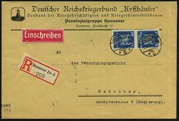 HANNOVER/ *6* 1927 (5.5.) 1K-Gitter Auf Paar 20 Pf. Adler + RZ: Hannover Zw. 6 , Vordr.-Bf. (rs. Fehlt Klappe): Deutsche - Autres & Non Classés