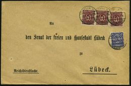 BERLIN W/ 8/  K U R I E R S T E L L E 1922 (19.1.) 1K-Brücke = Hauspostamt Auswärtiges Amt!, 4x (2x Teils Etw. Undeutl.) - Andere & Zonder Classificatie