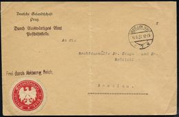 BERLIN NW/ *7ii 1927 (11.6.) 1K-Steg + Viol. 1L: Frei Durch Ablösung Reich + Viol. 2L: Durch Auswärtiges Amt/Posthilfsst - Andere & Zonder Classificatie