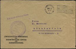 NÜRNBERG/ *1* 1930 (10.7.) MaWellenSt + 1L: FdAR + Viol. 2K-HdN: ZWEIGSTELLE DES AUSWÄRTIGEN AMTES FÜR AUSSEN-HANDEL.. , - Sonstige & Ohne Zuordnung