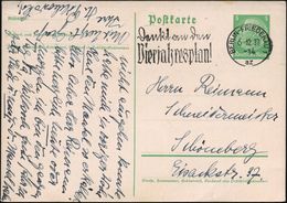 BERLIN-FRIEDENAU 1/ Az/ Denkt An Den / Vierjahresplan! 1937 (6.12.) Seltener MWSt, Teils Sütterlin = NS-Plan, Wirtschaft - Autres & Non Classés