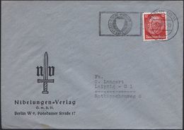 Berlin W 9 1940 (5.11.) Reklame-Bf.: Nibelungen-Verlag (Schwert) Inl.-Bf. (Mi.519 EF) - Deutsche Dichter & Literatur / G - Sonstige & Ohne Zuordnung