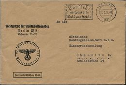BERLIN NW7/ Mp/ Vorsicht/ Mit Feuer In/ Wald U.Heide 1938 (31.5.) MWSt Auf Dienst-Bf.: Reichsstelle Für Wirtschafts-ausb - Other & Unclassified