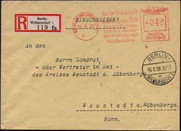 BERLIN-WILMERSDORF/ Hat Der Bauer Geld/ Hat's Die Ganze Welt/ Reichsstelle Für Getreide/  Futter-mittel.. 1939 (15.8.) A - Altri & Non Classificati