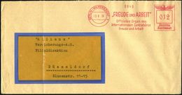 BERLIN-WILMERSDORF 1/ "FREUDE UND ARBEIT"/ Offiz.Organ Des/ Internat.Zentralbüros/ Freude U.Arbeit 1939 (3.6.) Seltener  - Altri & Non Classificati