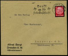 DRESDEN A 16/ Bb/ Denkt/ An Die/ Arbeitsschlacht 1934 (8.10.) MWSt (2 Hakenkreuze) Klar Gest. Firmenbf. (Bo.S 150 A , Nu - Sonstige & Ohne Zuordnung