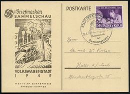 STADT DES KDF.-WAGENS/ Bei FALLERSLEBEN/ Werbeschau/ Der/ Sammlergruppe 1942 (18.1.) Sehr Seltener SSt (DAF-Logo, VW-Käf - Altri & Non Classificati