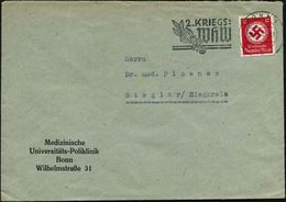 BONN 1/ A/ 1.KRIEGS=/ WHW 1940 (16.12.) MWSt Auf Ef 12 Pf. Behördendienst (Mi.D 138) Dienst-Bf.: Medizinische Universitä - Altri & Non Classificati