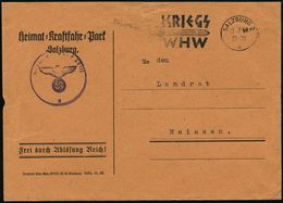 SALZBURG 2/ A/ KRIEGS/ WHW 1940 (20.3.) Seltener MWSt (Schwert) Auf Dienst-Bf.: Heimat-Kraftfahr-Park Salzburg/ FdAR (Bo - Andere & Zonder Classificatie