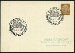 DROSSEN 2/ Gerhard-Liebsch-Lager Am Greibensee 1939 (10.6.) SSt = H J.-Lager (hölzernes Lagertor) Auf PP 3 Pf. Hindenbg. - Sonstige & Ohne Zuordnung