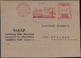 NAUMBURG (SAALE)/ 1/ Werde Mitglied/ Der NSV/ NSDAP../ Amt Für Volkswohlfahrt 1944 (22.6.) AFS (NSV-Monogr.) Vordr.-Vord - Autres & Non Classés